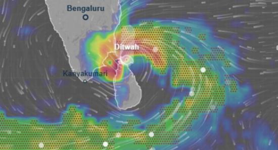 Cyclone Ditwah Nears Tamil Nadu, Landfall in 48h